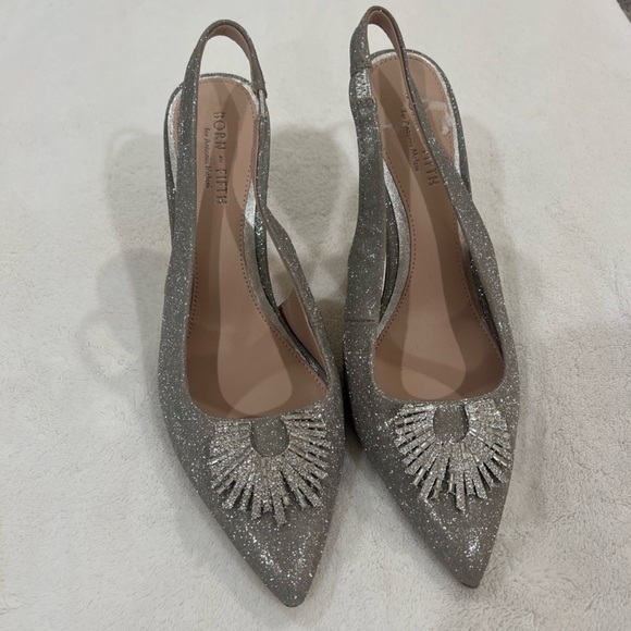 Antonio Melani x Born on Fifth Millie jewel sling back heels - size 8 - Picture 1 of 6